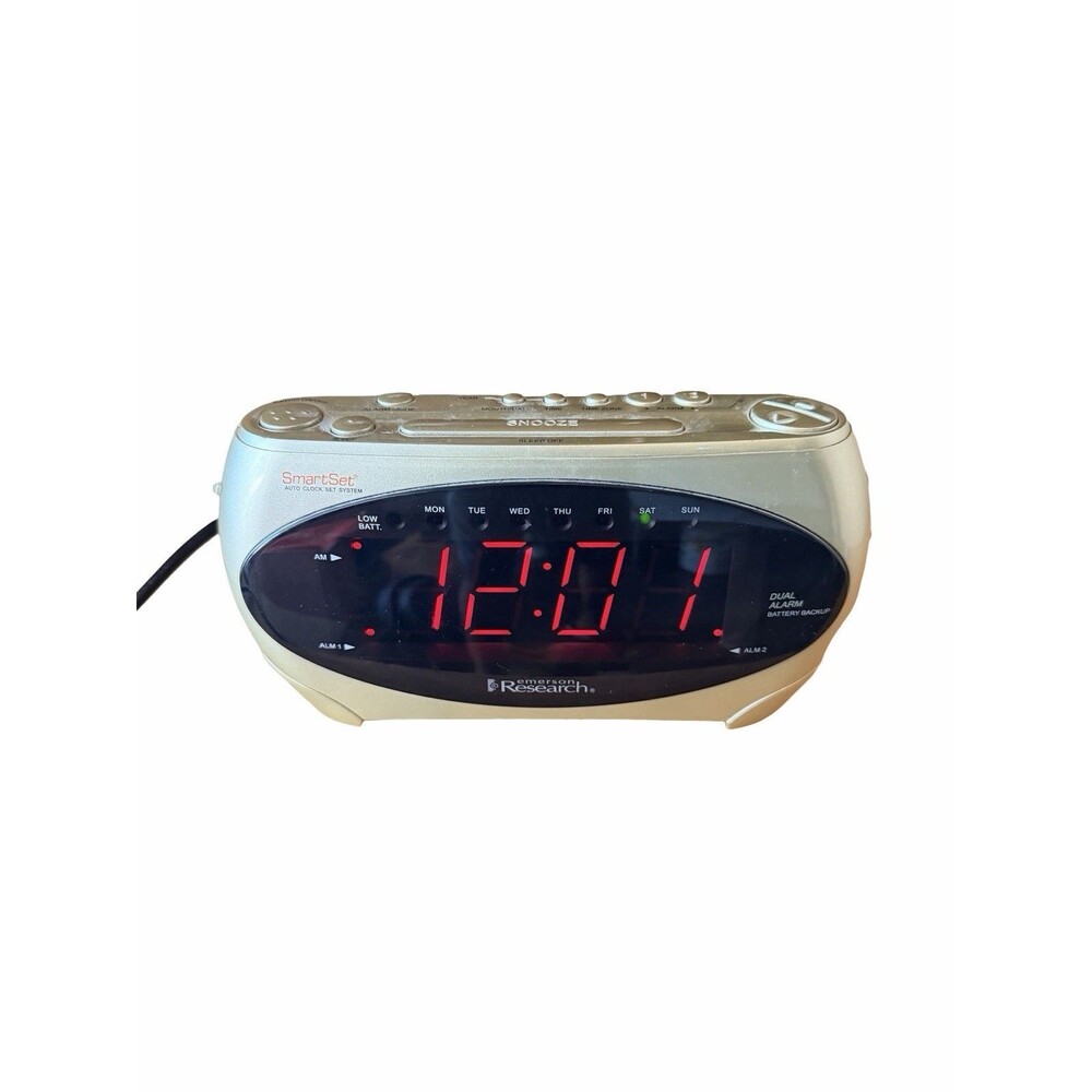 Vintage Emerson Research SmartSet CKS2862 Dual Alarm Clock Radio Tested Working